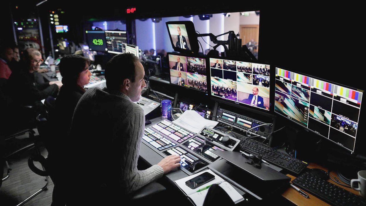 伦敦证券交易所电视工作室照片